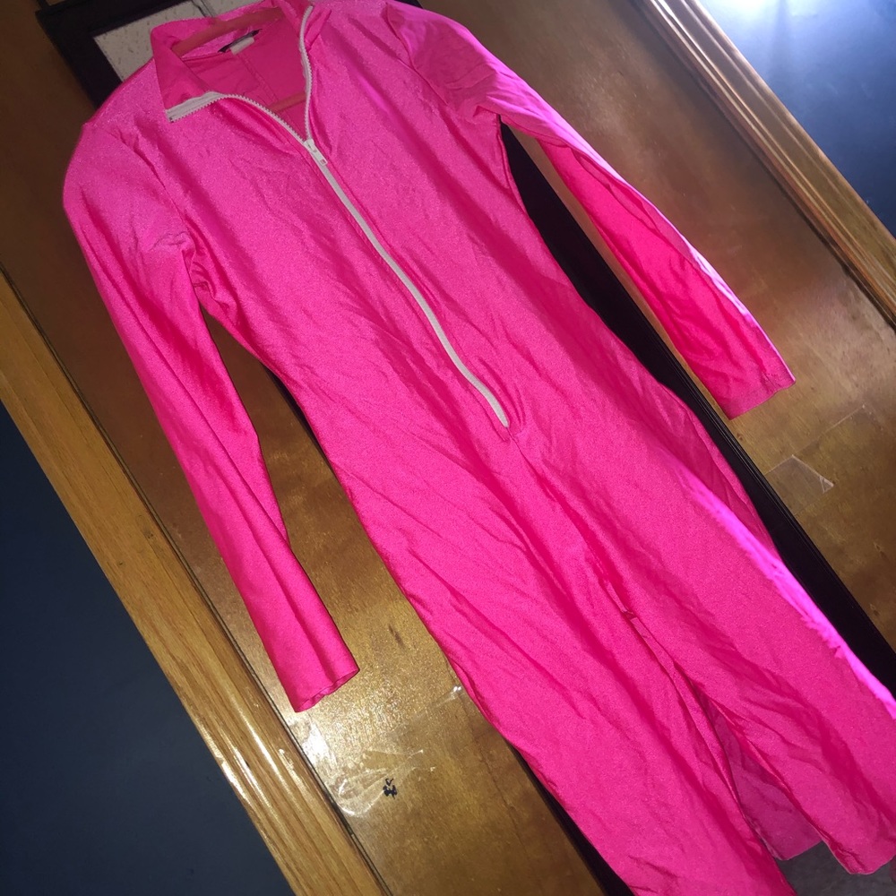 TAKE ME TO MIAMI PINK ROMPER.